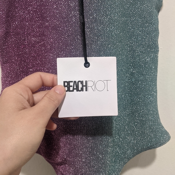 Beach Riot NWT Karla Sparkly Ombre Swimsuit - Picture 8 of 13